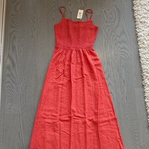 Z Supply Bayside Linen Maxi  Dress